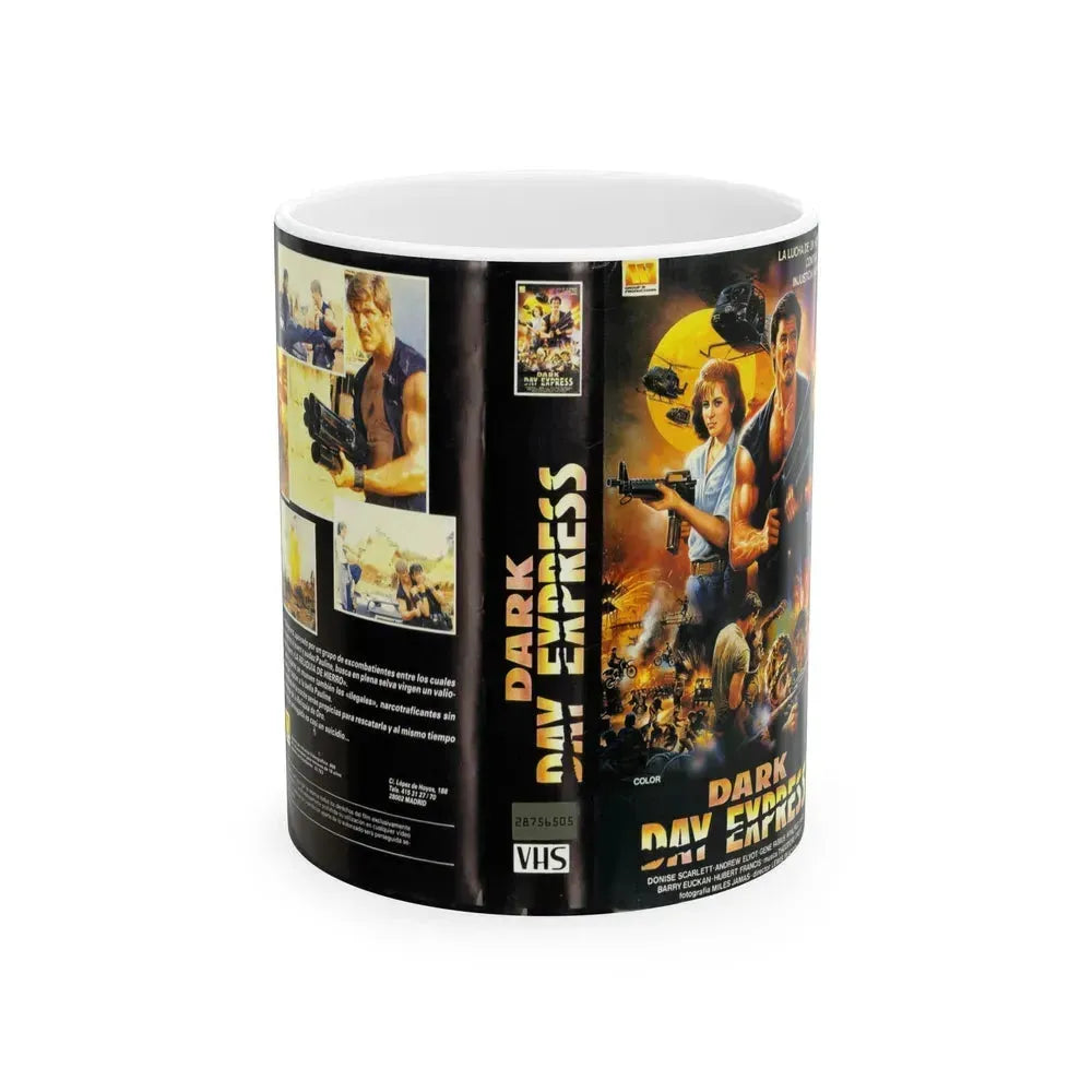 DARK DAY EXPRESS (VHS COVER) - White Coffee Mug 11oz - Go Mug Yourself