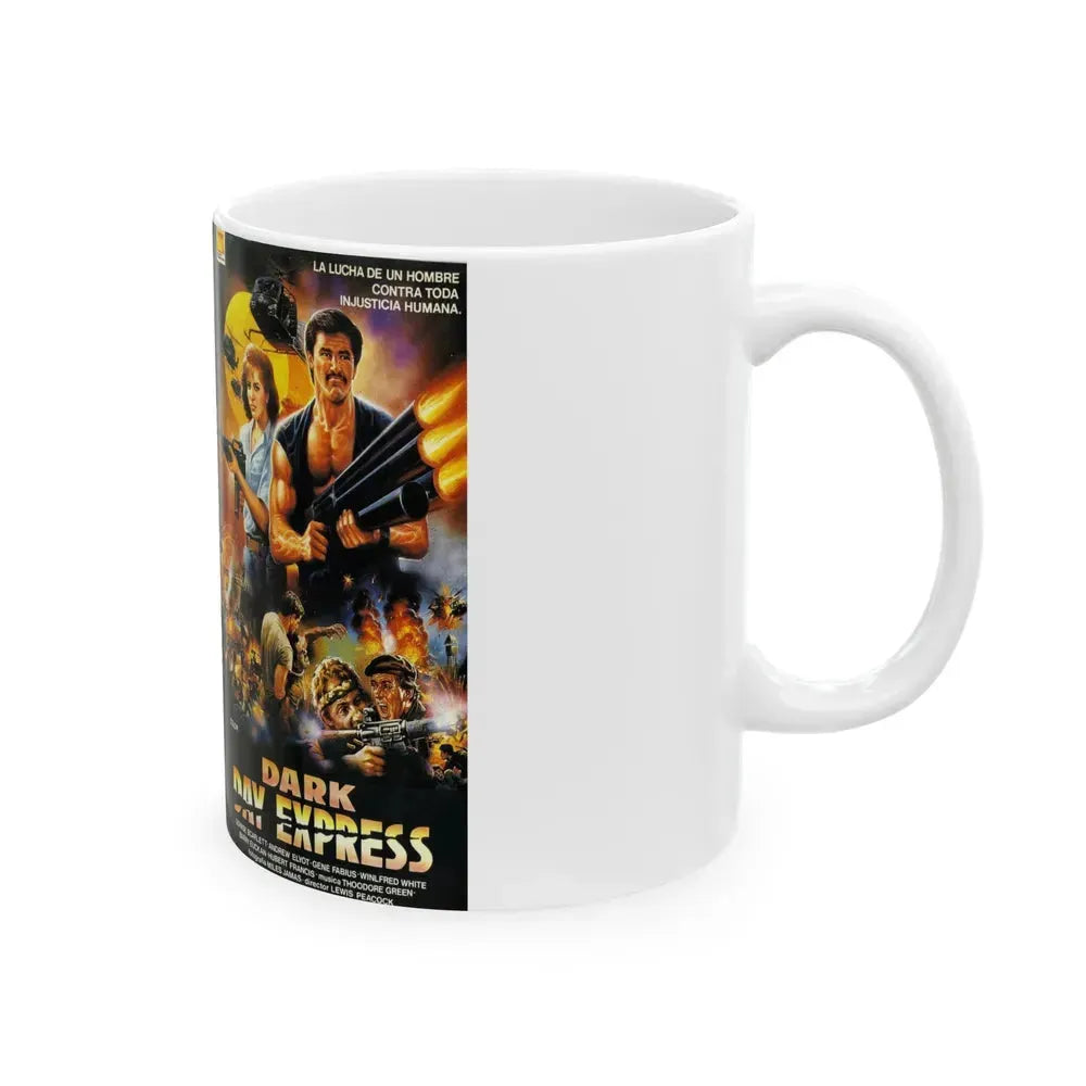 DARK DAY EXPRESS (VHS COVER) - White Coffee Mug - Go Mug Yourself