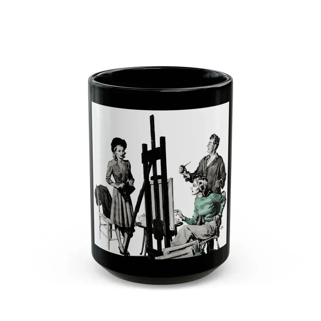 Dark Fortune, Liberty magazine, November 16, 1940 - Black Coffee Mug 15oz - Go Mug Yourself