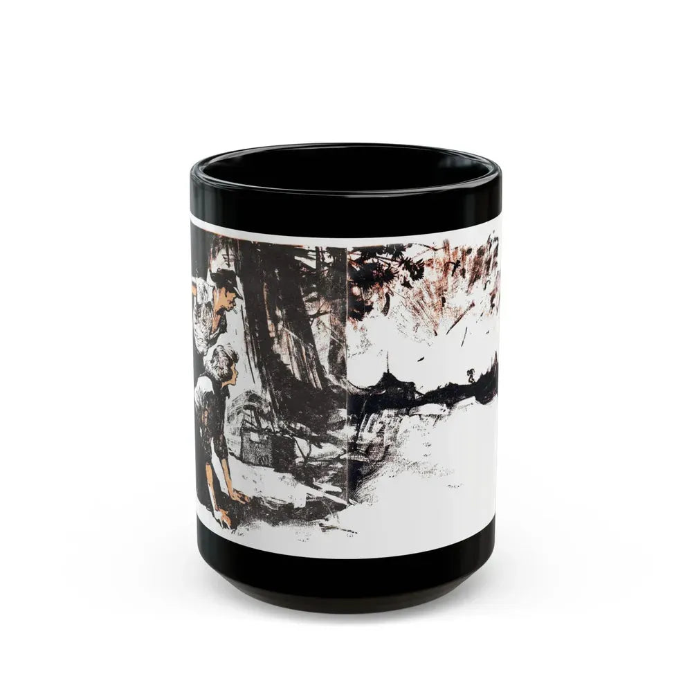 Dark Interlude (1), Blue Book Magazine, August 1949 - Black Coffee Mug 15oz - Go Mug Yourself