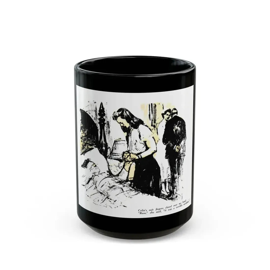 Dark Interlude (2), Blue Book Magazine, August 1949 - Black Coffee Mug 15oz - Go Mug Yourself
