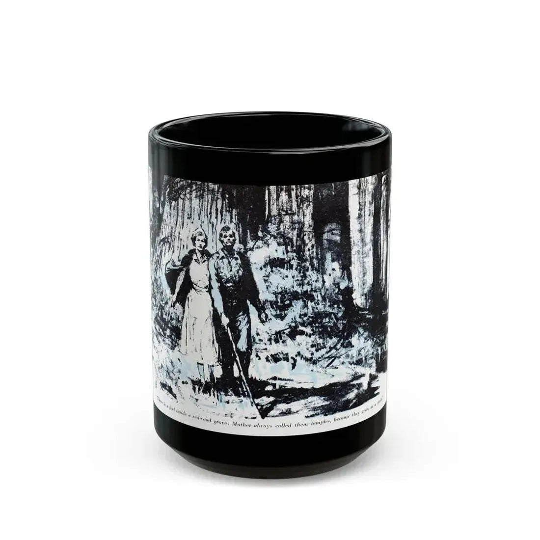 Dark Interlude (3), Blue Book Magazine, August 1949 - Black Coffee Mug 15oz - Go Mug Yourself