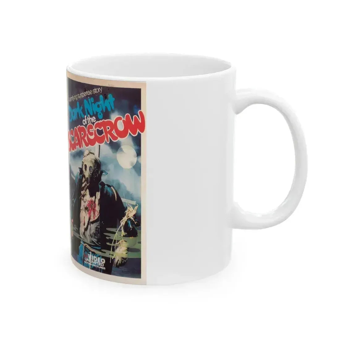 DARK KNIGHT OF THE SCARECROW (VHS COVER) - White Coffee Mug - Go Mug Yourself