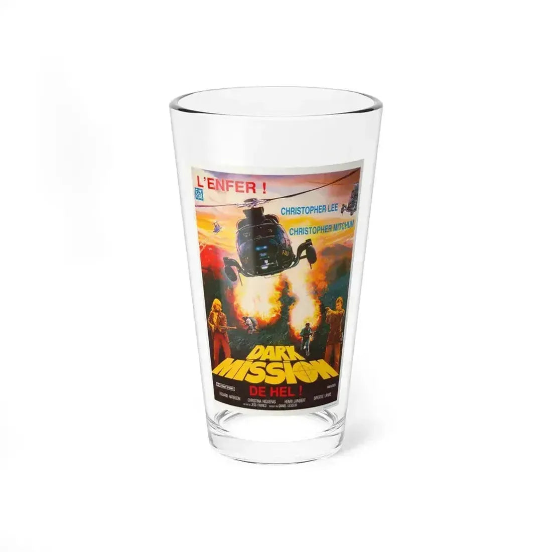 DARK MISSION 1988 Movie Poster - Pint Glass 16oz 16oz - Go Mug Yourself