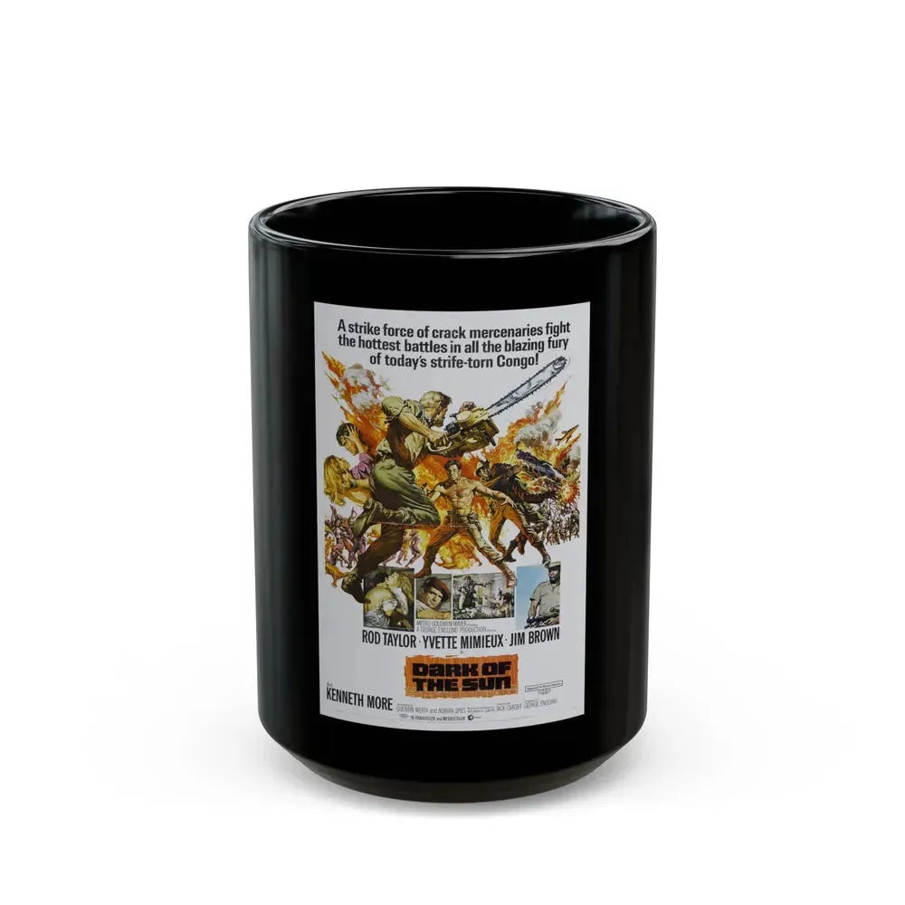 DARK OF THE SUN (MERCENARIES) 1968 Movie Poster - Black Coffee Mug 15oz - Go Mug Yourself