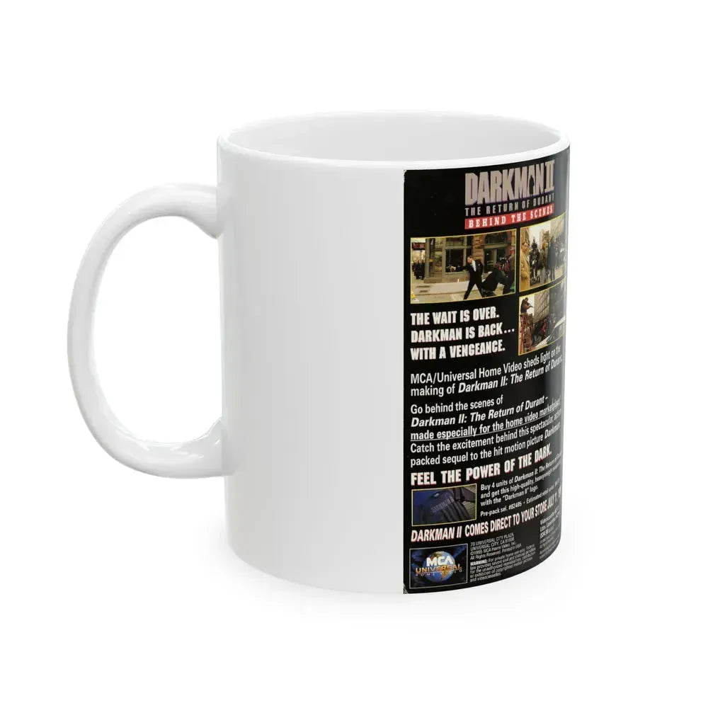 DARKMAN 2 THE RETURN OF DURANT BEHIND THE SCENES (VHS COVER) - White Coffee Mug - Go Mug Yourself