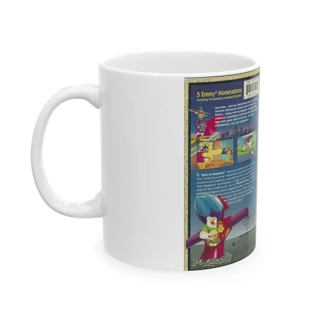 DARKWING DUCK HIS FAVORITE ADVENTURES (VHS COVER) - White Coffee Mug - Go Mug Yourself