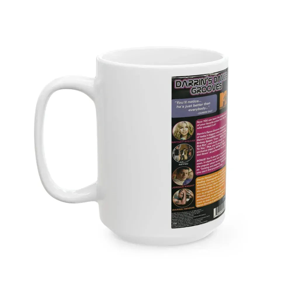 DARRINS DANCE GROOVES THE HOTTEST MOVES FROM THE BIGGEST STARS MTV (VHS COVER) - White Coffee Mug - Go Mug Yourself