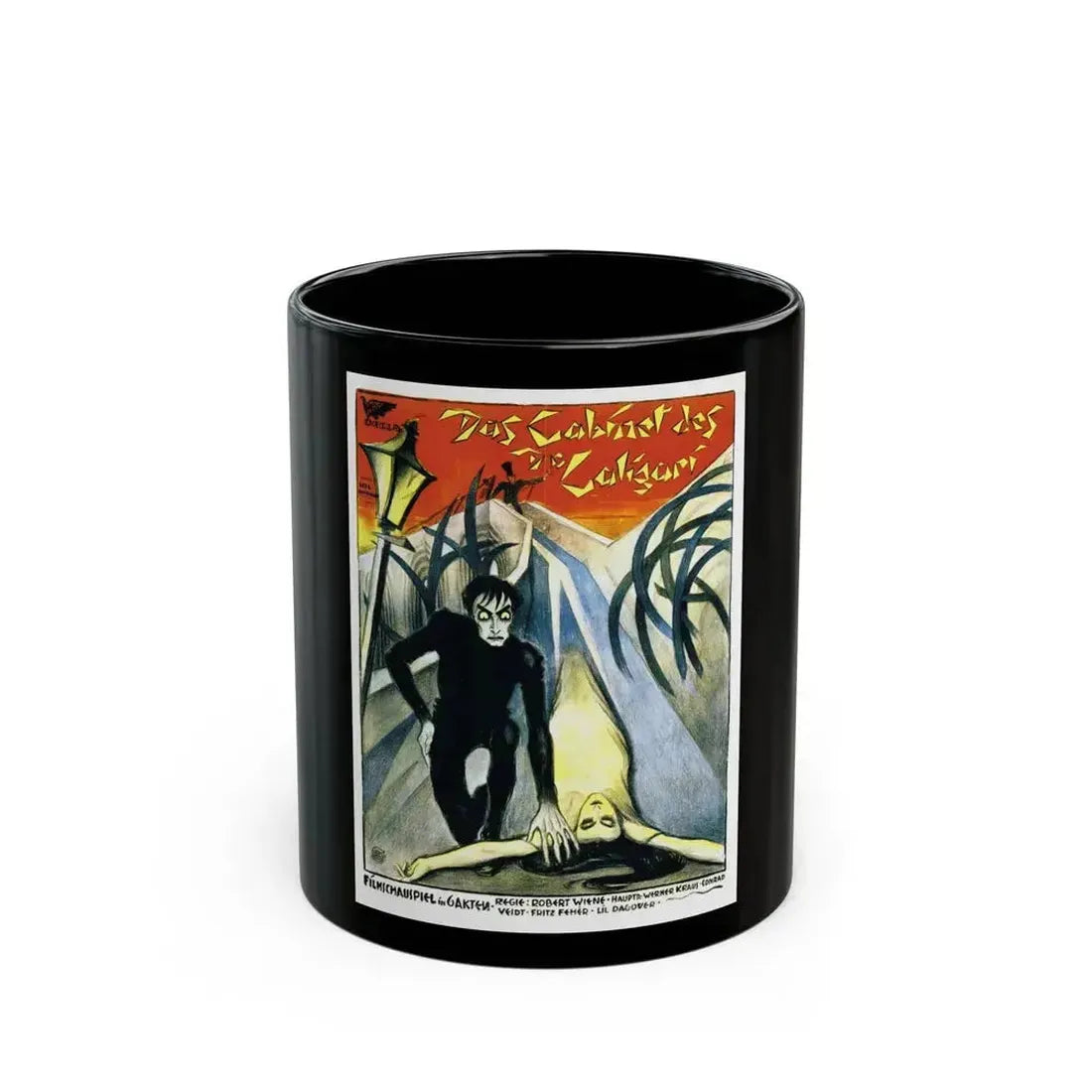 DAS CABINET DES DR CALIGARI 1920 Movie Poster - Black Coffee Mug 11oz - Go Mug Yourself