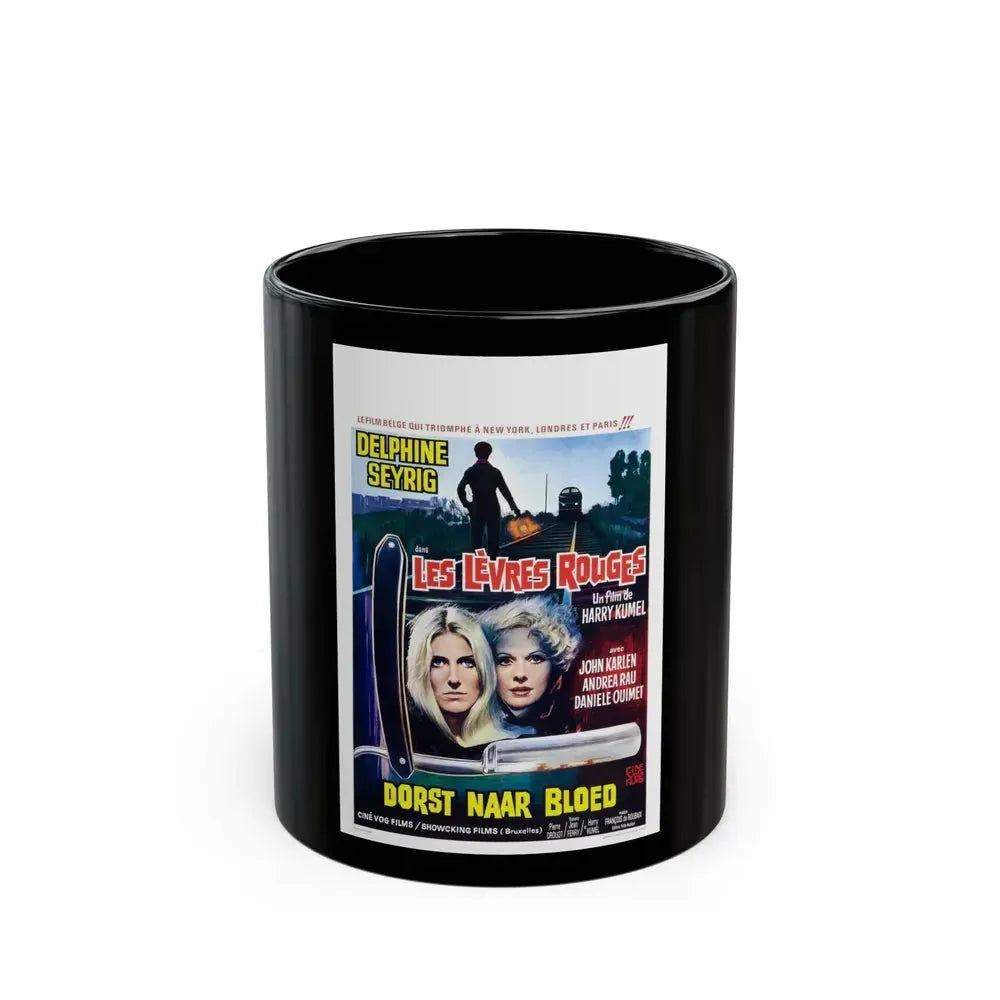 DAUGHTERS OF DARKNESS (BELGIAN) 1971 Movie Poster - Black Coffee Mug 11oz - Go Mug Yourself