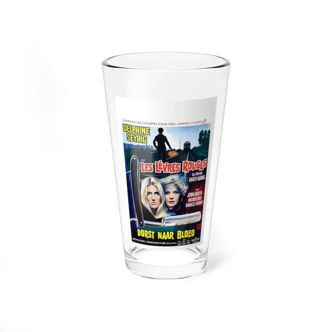 DAUGHTERS OF DARKNESS (BELGIAN) 1971 Movie Poster - Pint Glass 16oz 16oz - Go Mug Yourself