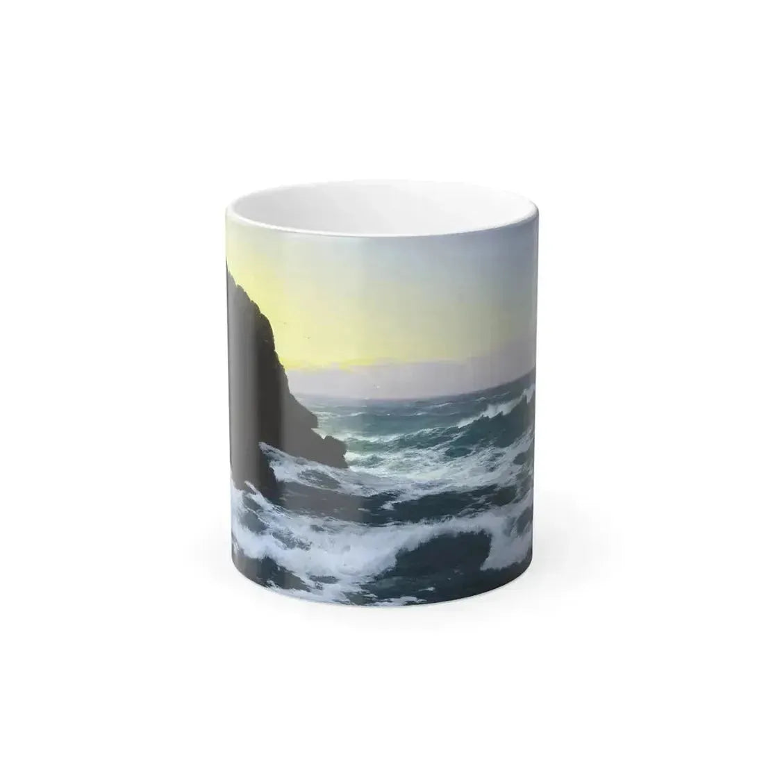 David James (1853-1904) Evening, Cornish Coast - oil on canvas 1891 - Color Changing Mug 11oz 11oz - Go Mug Yourself