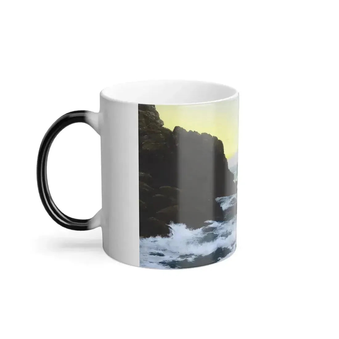 David James (1853-1904) Evening, Cornish Coast - oil on canvas 1891 - Color Changing Mug 11oz - Go Mug Yourself