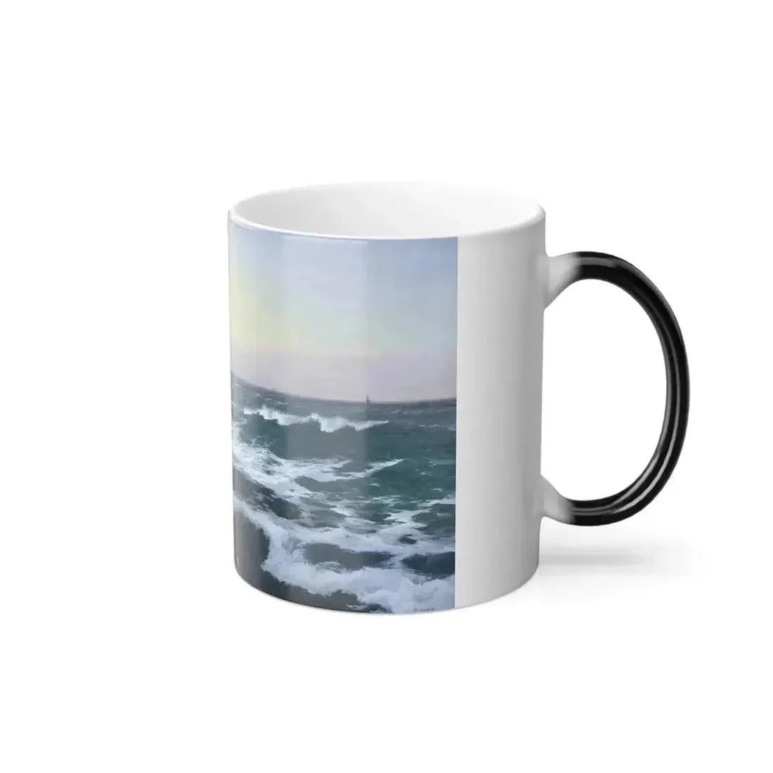 David James (1853-1904) Evening, Cornish Coast - oil on canvas 1891 - Color Changing Mug 11oz - Go Mug Yourself
