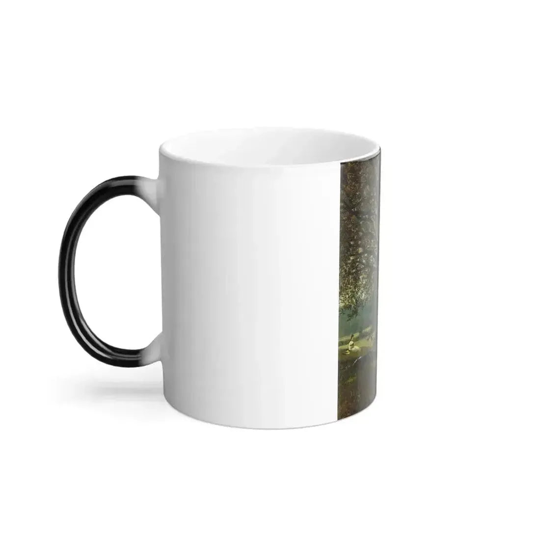 David Johnson (1827-1908) Woman Seated by a Stream (Study) - Oil on Canvas 1889 - Color Changing Mug 11oz - Go Mug Yourself