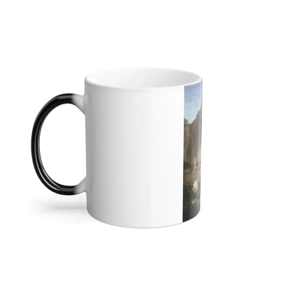 David Roberts (1796-1864) Baalbek - Ruins of the Temple of Bacchus - 1840 - Color Changing Mug 11oz - Go Mug Yourself