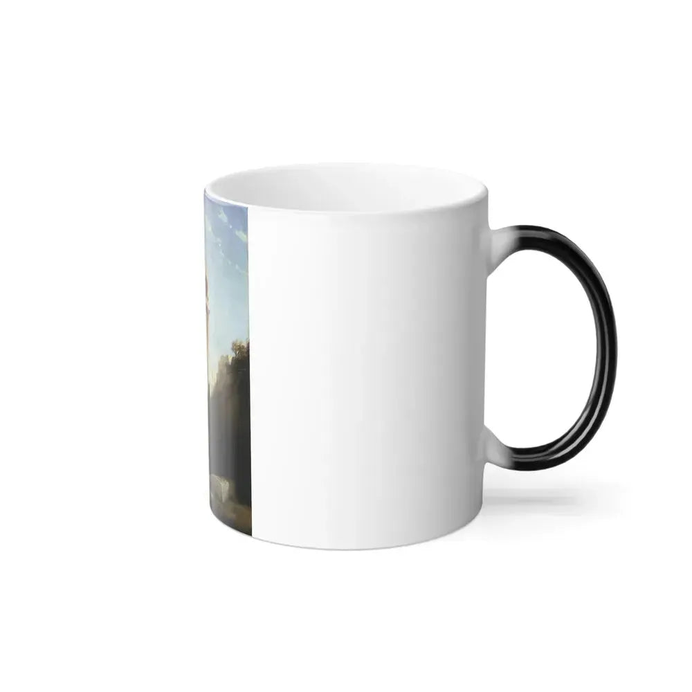 David Roberts (1796-1864) Baalbek - Ruins of the Temple of Bacchus - 1840 - Color Changing Mug 11oz - Go Mug Yourself