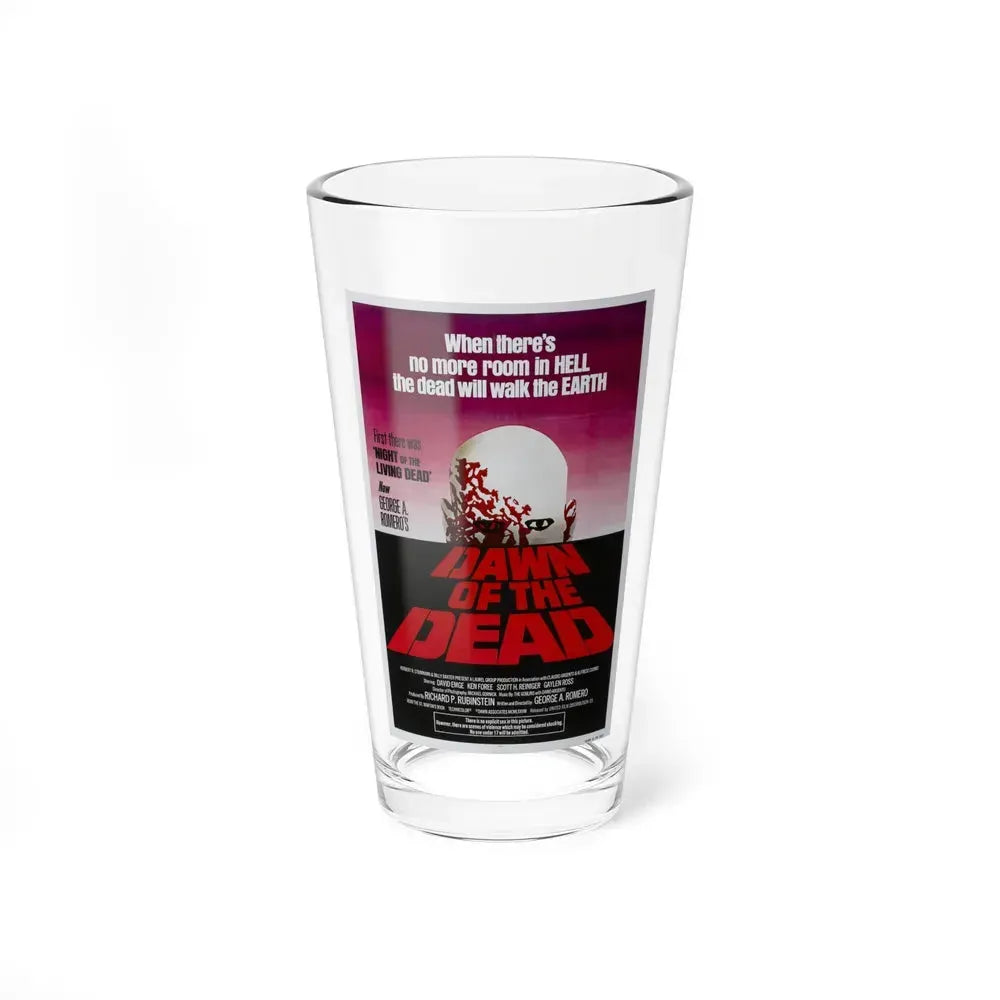 DAWN OF THE DEAD 1978 Movie Poster - Pint Glass 16oz 16oz - Go Mug Yourself