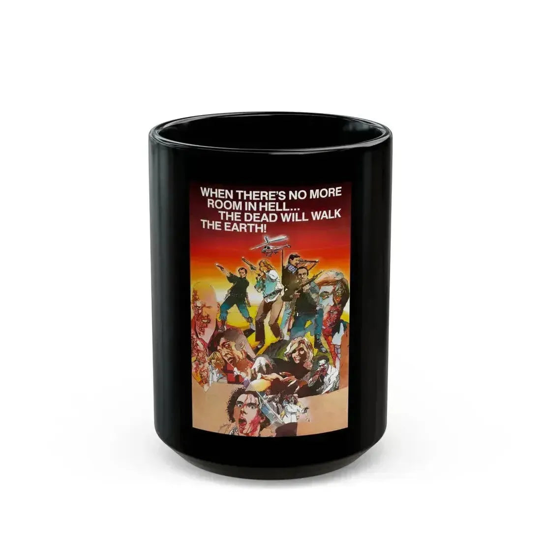 DAWN OF THE DEAD (2) 1978 Movie Poster - Black Coffee Mug 15oz - Go Mug Yourself