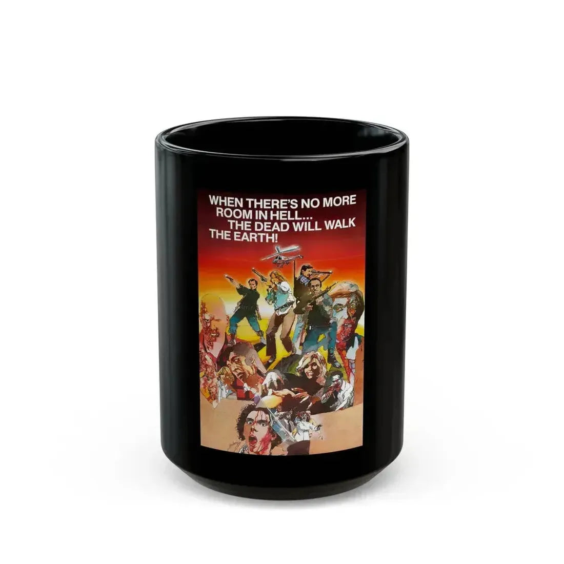 DAWN OF THE DEAD (2) 1978 Movie Poster - Black Coffee Mug 15oz - Go Mug Yourself