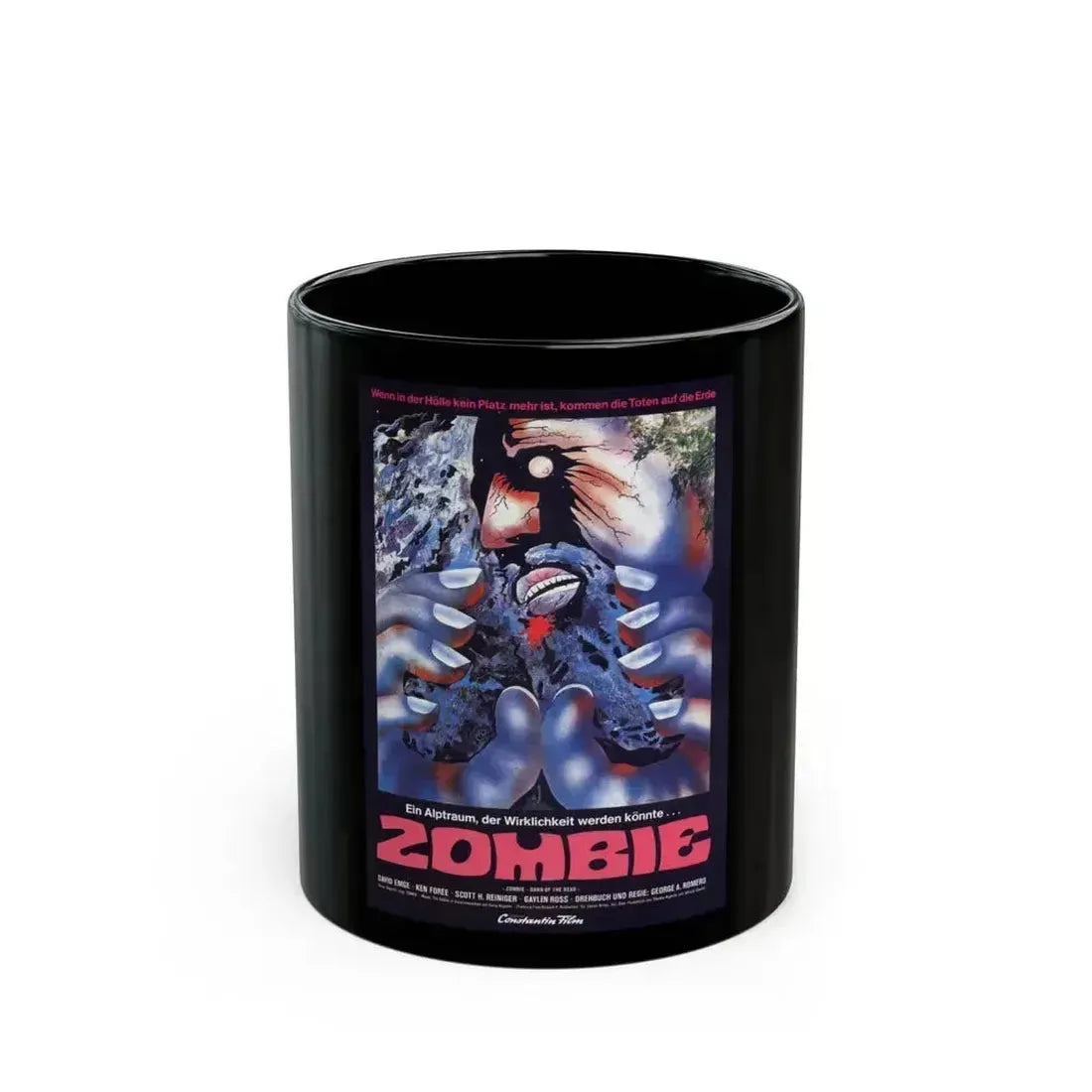DAWN OF THE DEAD (GERMAN) 1978 Movie Poster - Black Coffee Mug 11oz - Go Mug Yourself