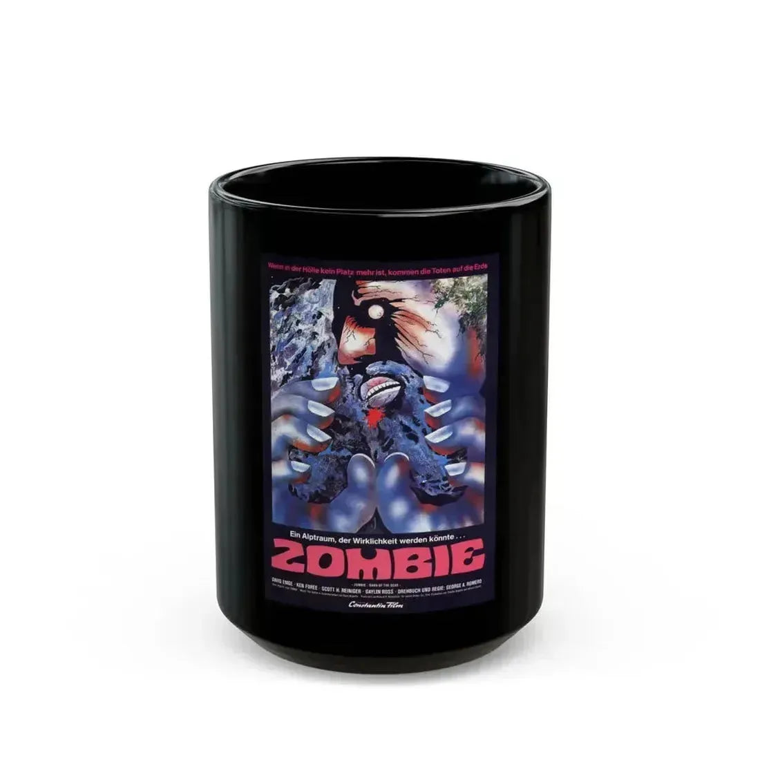 DAWN OF THE DEAD (GERMAN) 1978 Movie Poster - Black Coffee Mug 15oz - Go Mug Yourself