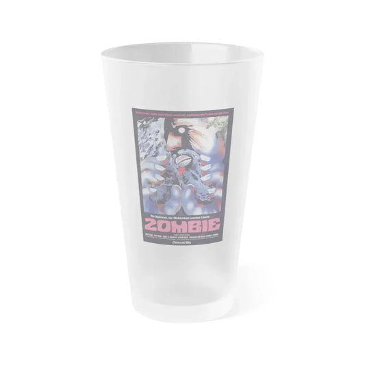 DAWN OF THE DEAD (GERMAN) 1978 Movie Poster - Frosted Pint Glass 16oz Default Title - Go Mug Yourself