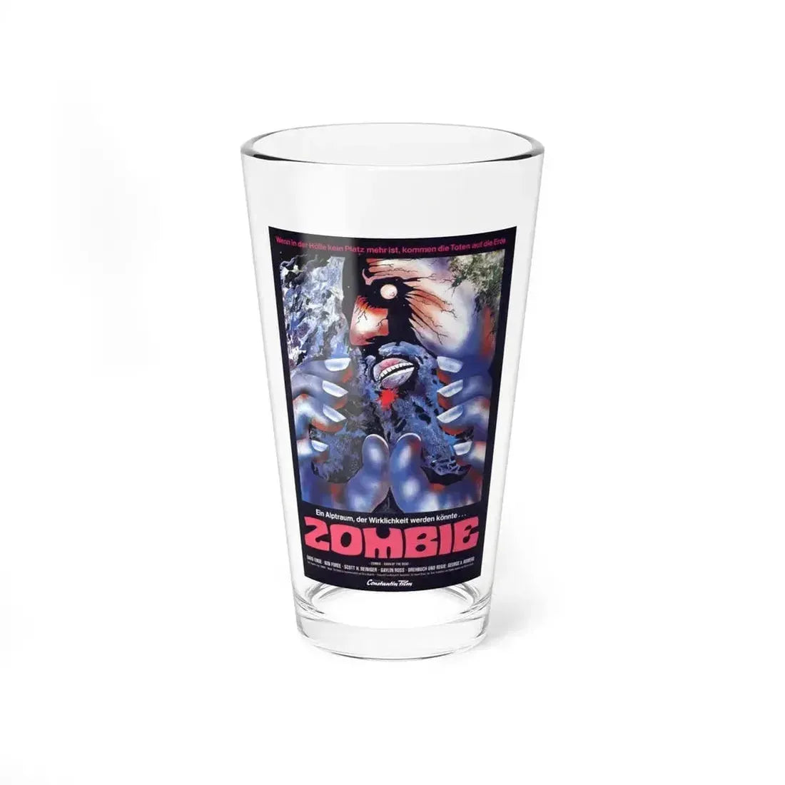 DAWN OF THE DEAD (GERMAN) 1978 Movie Poster - Pint Glass 16oz 16oz - Go Mug Yourself