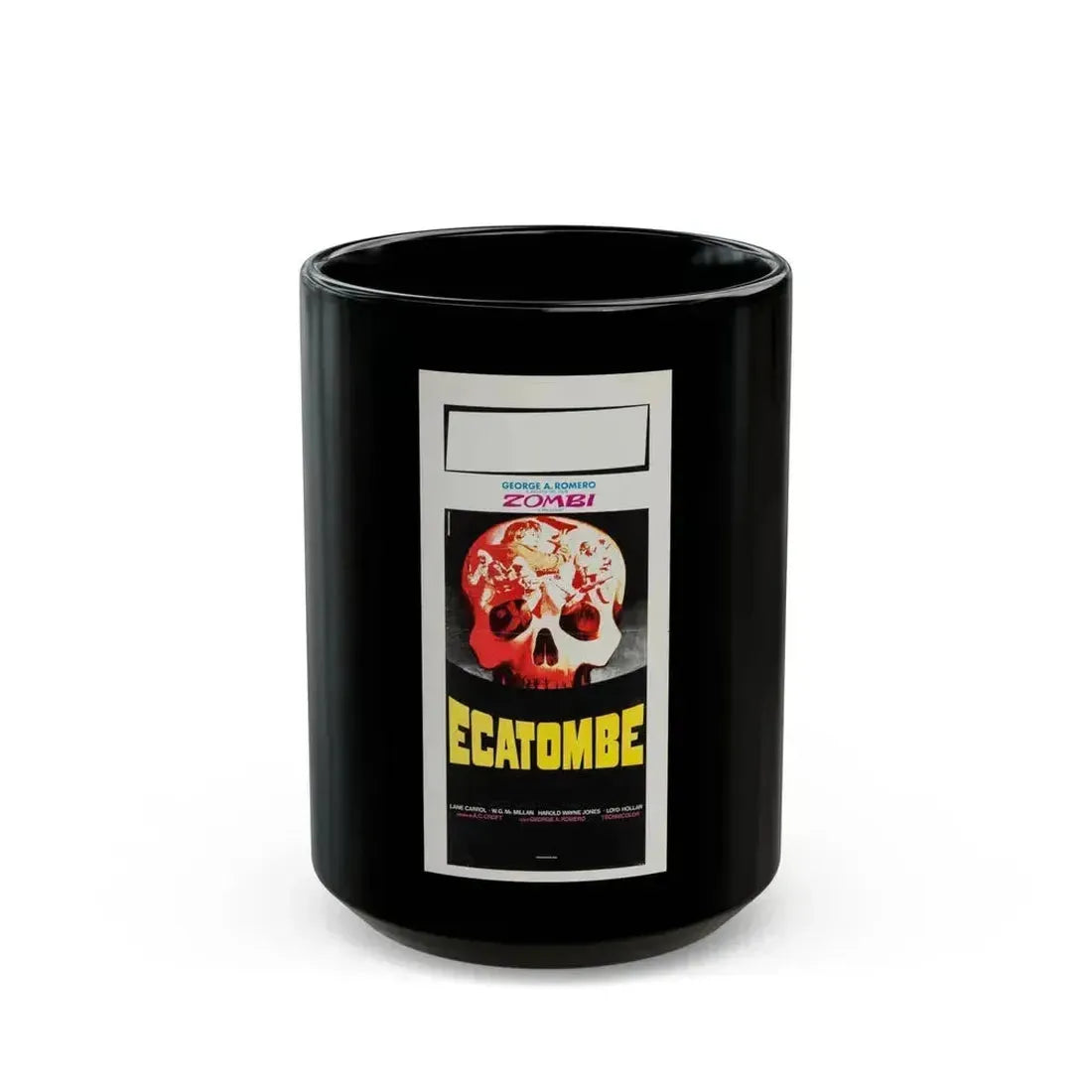 DAWN OF THE DEAD (ITALIAN) 2 1978 Movie Poster - Black Coffee Mug 15oz - Go Mug Yourself