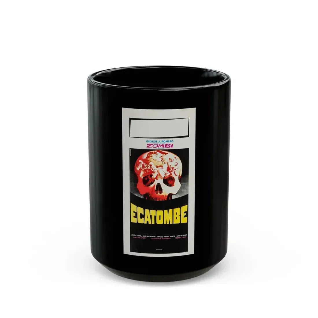 DAWN OF THE DEAD (ITALIAN) 2 1978 Movie Poster - Black Coffee Mug 15oz - Go Mug Yourself