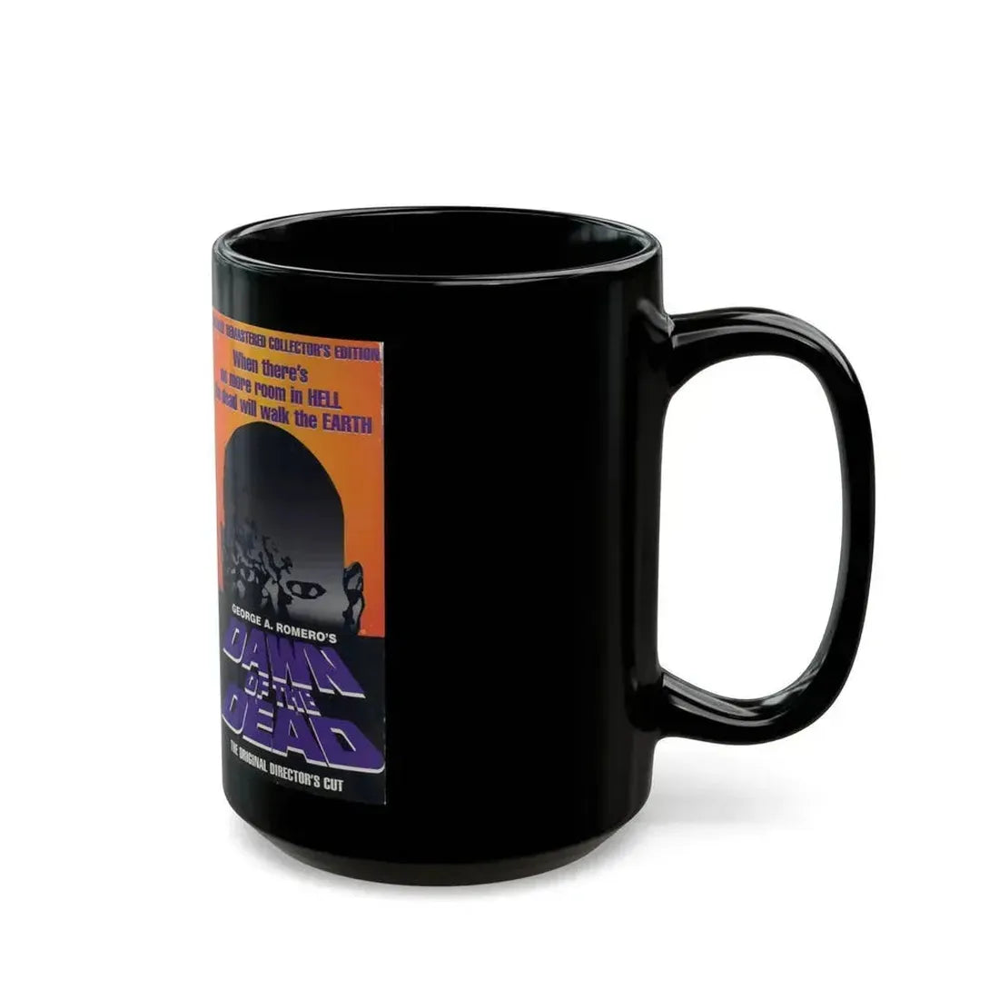 DAWN OF THE DEAD THE ORIGINAL DIRECTORS CUT (VHS COVER) - Black Coffee Mug - Go Mug Yourself