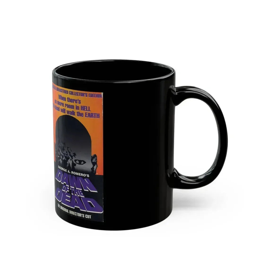 DAWN OF THE DEAD THE ORIGINAL DIRECTORS CUT (VHS COVER) - Black Coffee Mug - Go Mug Yourself