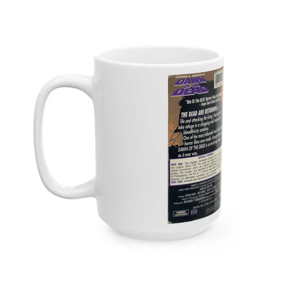 DAWN OF THE DEAD THE ORIGINAL DIRECTORS CUT (VHS COVER) - White Coffee Mug - Go Mug Yourself