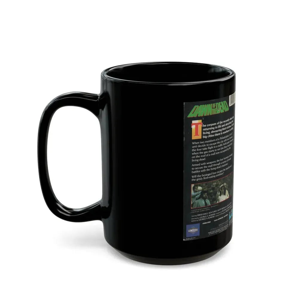 DAWN OF THE DEAD UNRATED THEATRICAL VERSION (VHS COVER) - Black Coffee Mug - Go Mug Yourself