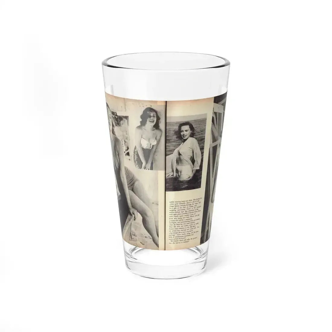 Dawn Richard #103 - Pages 33 & 34 Including Pages 4 & 5 of 5 with, 4 B&W Photos+Article Ending from ADVENTURE Dec. '60 Mag. (Vintage Female Icon) Pint Glass 16oz 16oz - Go Mug Yourself