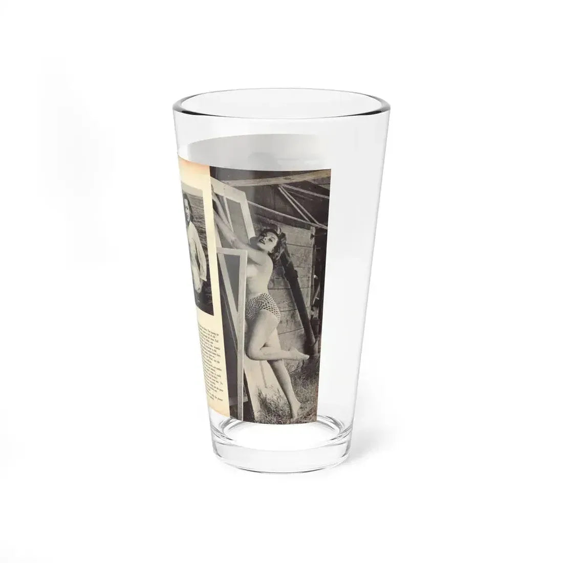 Dawn Richard #103 - Pages 33 & 34 Including Pages 4 & 5 of 5 with, 4 B&W Photos+Article Ending from ADVENTURE Dec. '60 Mag. (Vintage Female Icon) Pint Glass 16oz - Go Mug Yourself