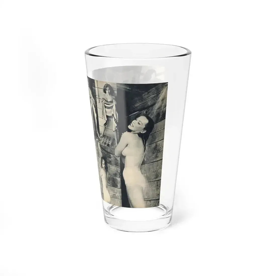 Dawn Richard #105 - Pages 46 & 47 Including Pages 1 & 2 of 4 with, 8 B&W Photos from MAN's Magazine June 1963 (Vintage Female Icon) Pint Glass 16oz - Go Mug Yourself