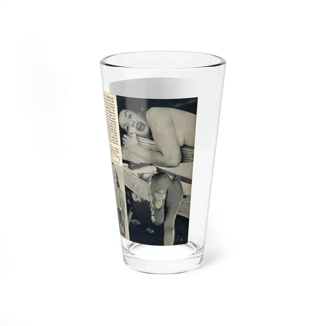 Dawn Richard #106 - Pages 48 & 49 Including Pages 3 & 4 of 4 with, 3 B&W Photos from MAN's Magazine June 1963 (Vintage Female Icon) Pint Glass 16oz - Go Mug Yourself