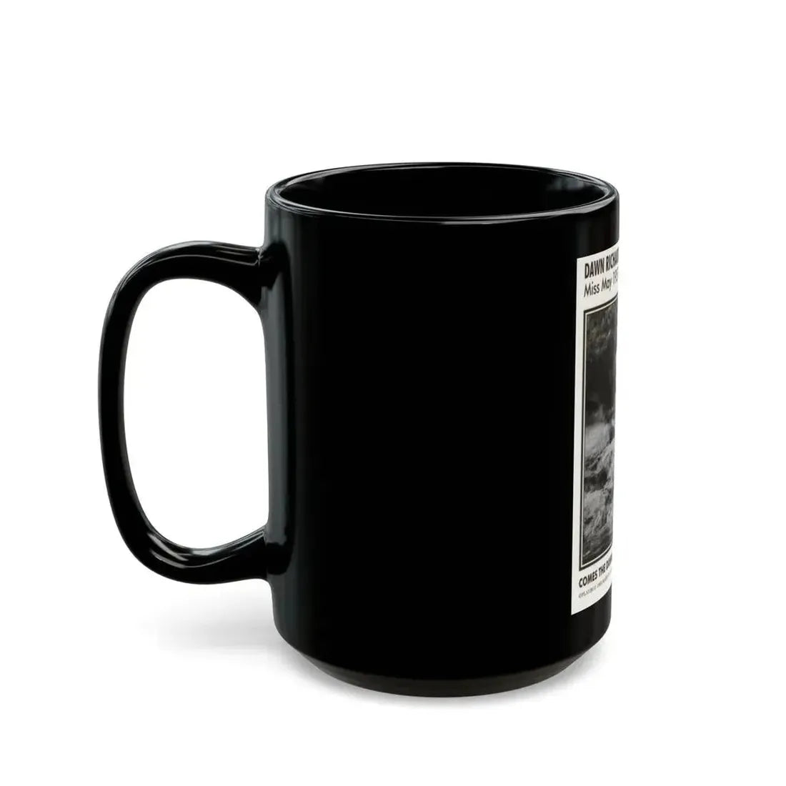 Dawn Richard #108 - Dawn on 2.5x3.5 Playboy Collector Card (Vintage Female Icon) Black Coffee Mug - Go Mug Yourself