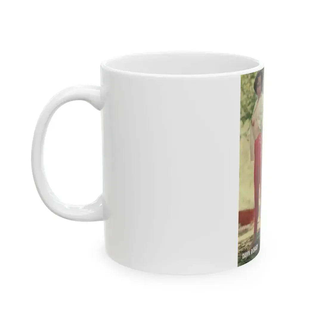 Dawn Richard #109 - Dawn on 2.5x3.5 Playboy Collector Card (Vintage Female Icon) White Coffee Mug - Go Mug Yourself