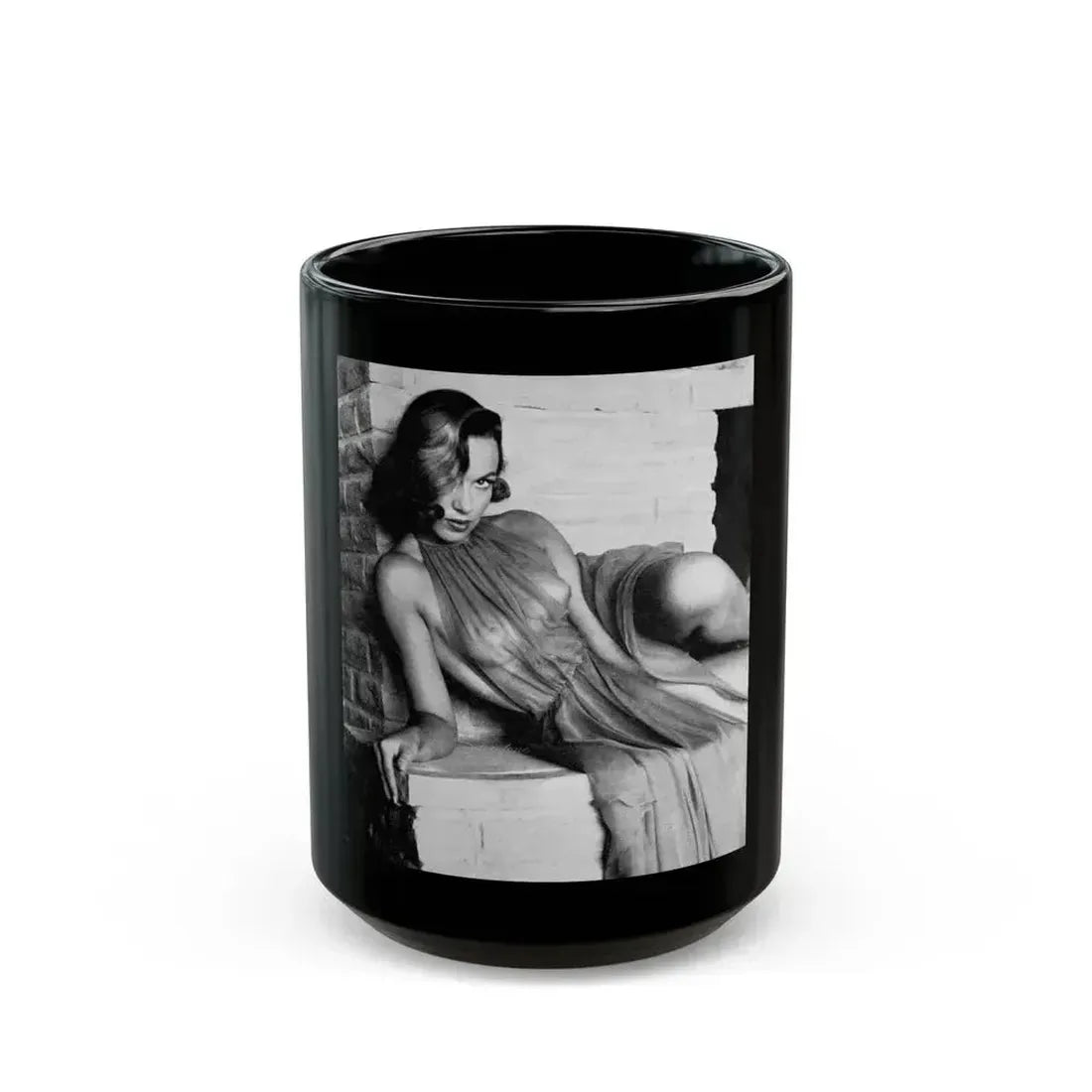 Dawn Richard #17 - See through top (Vintage Female Icon) Black Coffee Mug 15oz - Go Mug Yourself