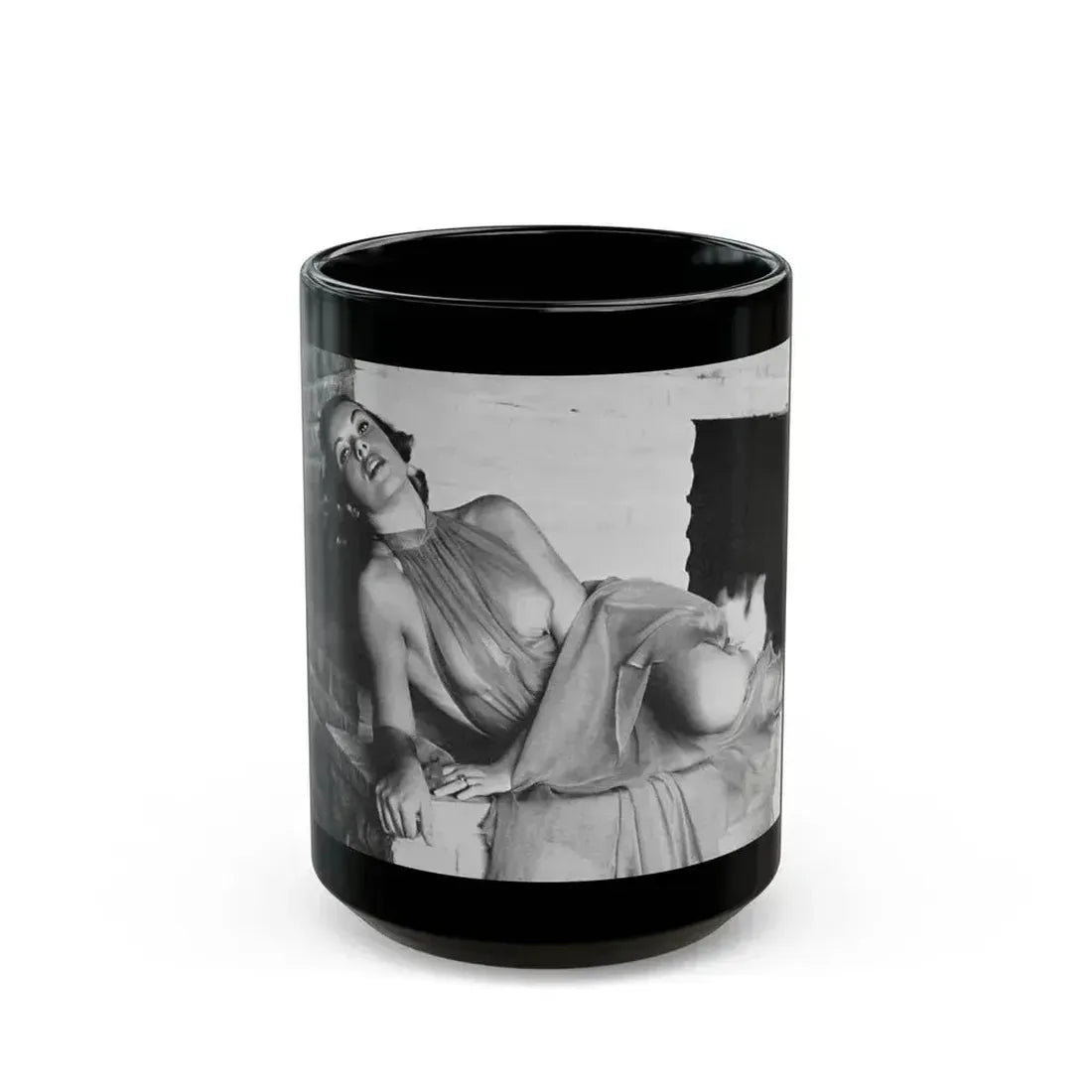 Dawn Richard #19 - See through top (Vintage Female Icon) Black Coffee Mug 15oz - Go Mug Yourself