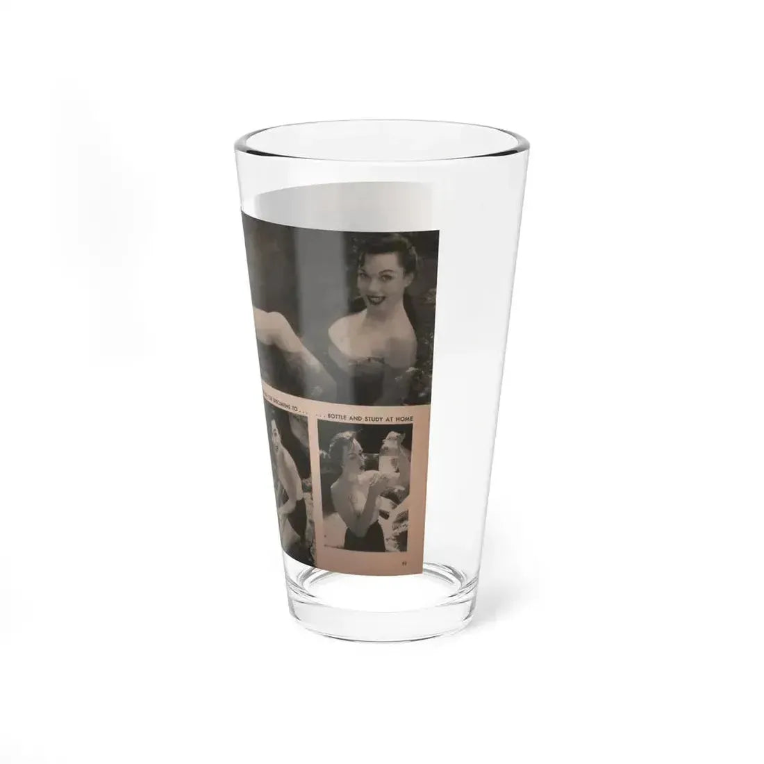 Dawn Richard #35 - Pages 52 & 53 Including Pages 3 & 4 of 6 with, 4 B&W Photos, Article & Caption from People Today Pocket Mag. Nov. '57 (Vintage Female Icon) Pint Glass 16oz - Go Mug Yourself