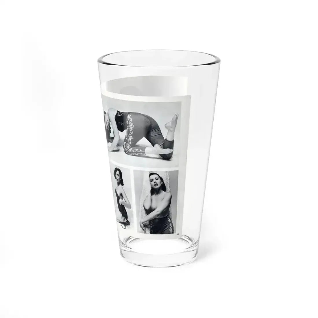 Dawn Richard #38 - Pages 24 & 25 Including Pages 3 & 4 of 6 with, 4 Photos B&W & Caption from Bachelor Mag. Nov. '57 (Vintage Female Icon) Pint Glass 16oz - Go Mug Yourself