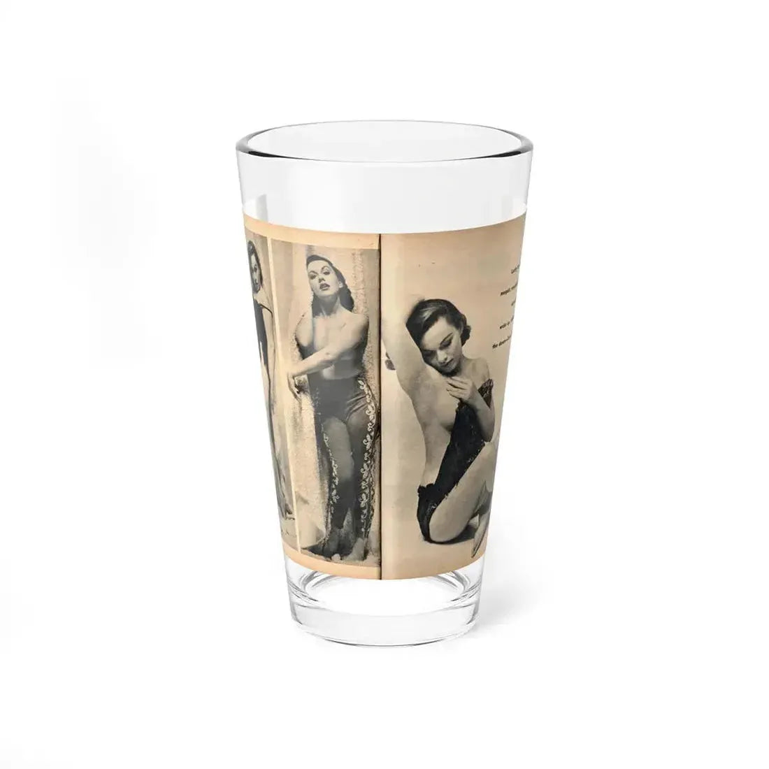 Dawn Richard #42 - Pages 32 & 33 Including Pages 3 & 4 of 4 with B&W 3 Photos & Caption from FOR MEN ONLY Mag. Nov. '57 (Vintage Female Icon) Pint Glass 16oz 16oz - Go Mug Yourself