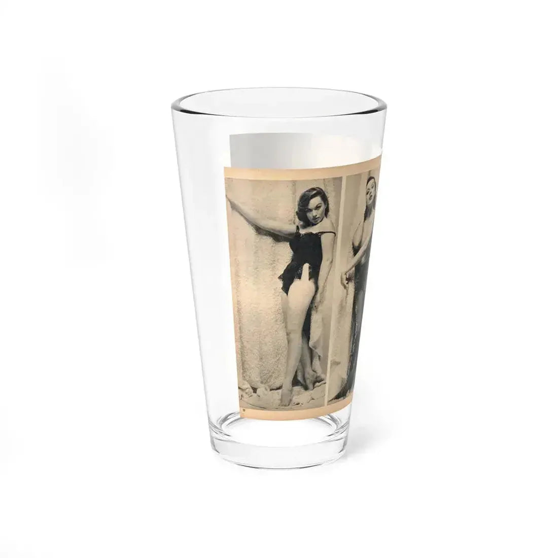 Dawn Richard #42 - Pages 32 & 33 Including Pages 3 & 4 of 4 with B&W 3 Photos & Caption from FOR MEN ONLY Mag. Nov. '57 (Vintage Female Icon) Pint Glass 16oz - Go Mug Yourself