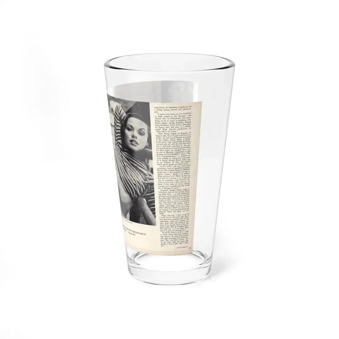 Dawn Richard #45 - Pages 22 & 23 Including Pages 3 & 4 of 4 with, 3 B&W Photos+Article from Adam Mag. '58 - Photo (Vintage Female Icon) Pint Glass 16oz - Go Mug Yourself