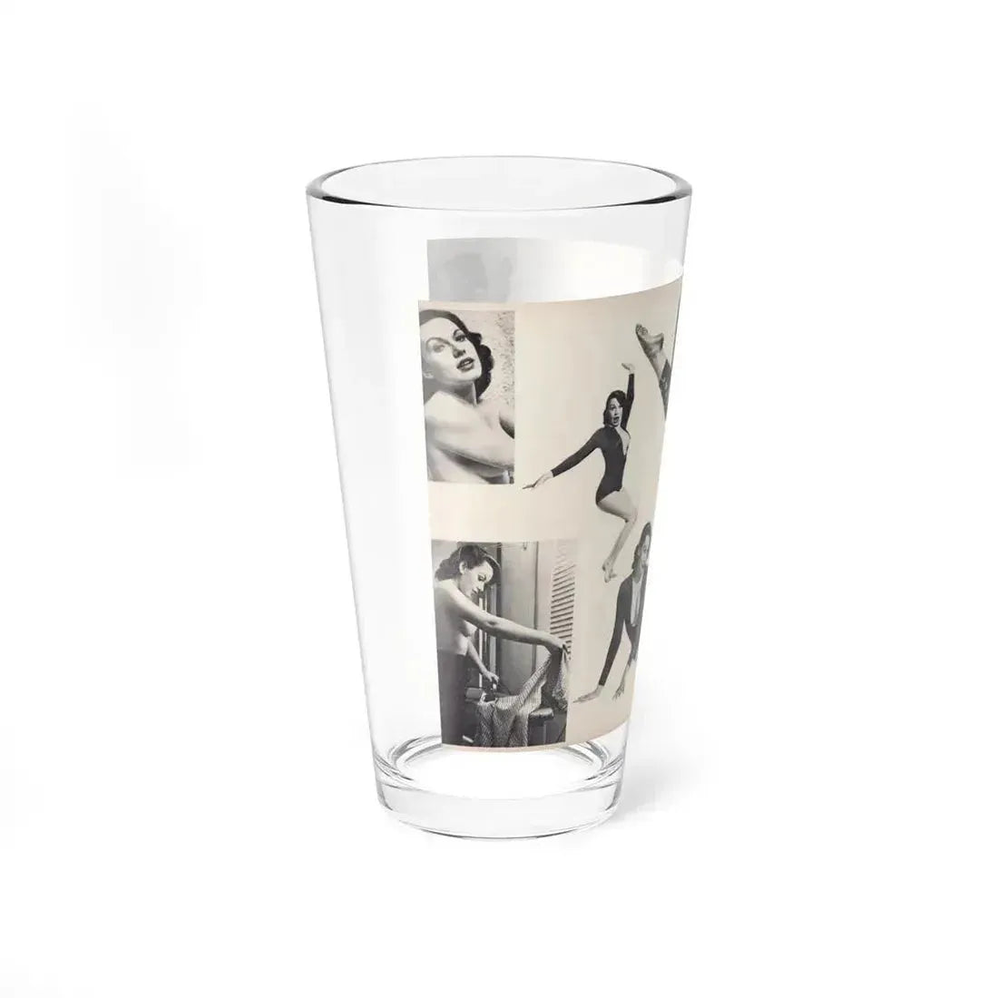 Dawn Richard #50 - Pages 24 & 25 Including Pages 4 & 5 of 7 with, 8 B&W Photos from Moulin Rogue Mag. Jan. '59 (Vintage Female Icon) Pint Glass 16oz - Go Mug Yourself