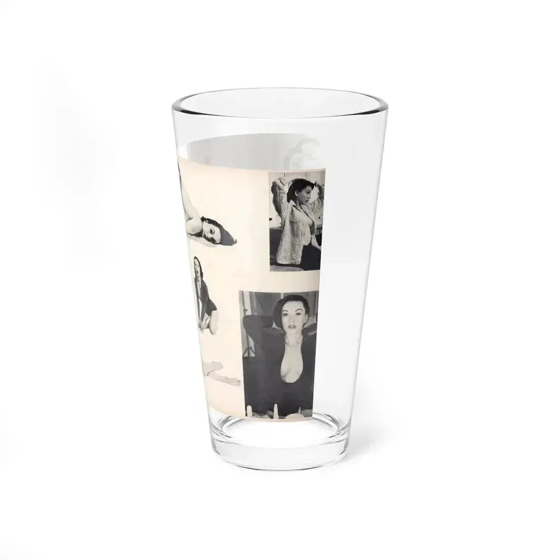 Dawn Richard #50 - Pages 24 & 25 Including Pages 4 & 5 of 7 with, 8 B&W Photos from Moulin Rogue Mag. Jan. '59 (Vintage Female Icon) Pint Glass 16oz - Go Mug Yourself
