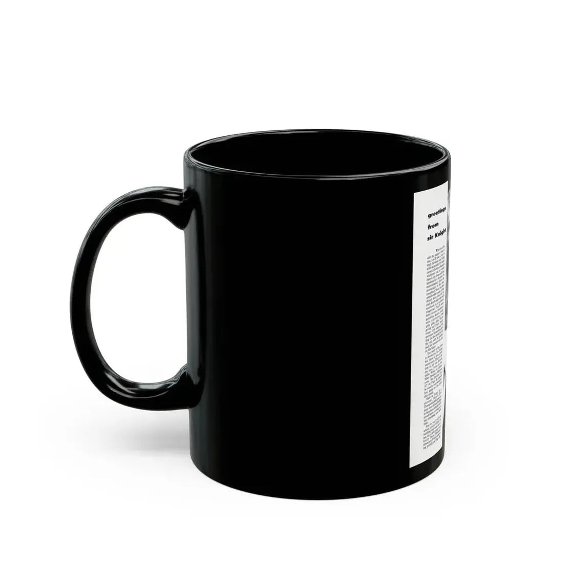 Dawn Richard #52 - Inside Cover Photo see through top from Sir Knight Vol. 1 No. 5 Mag. '58 (Vintage Female Icon) Black Coffee Mug - Go Mug Yourself